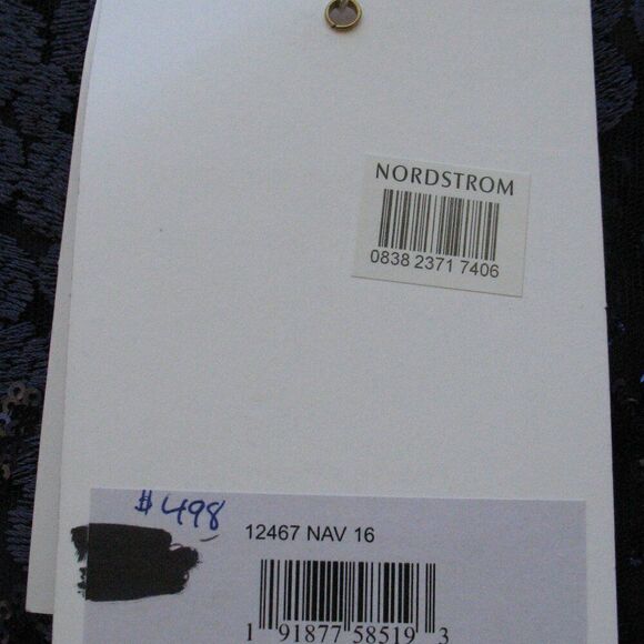 Mac Duggal 12467 Womens Flutter Sleeve Sequin Applique Cocktail Dress Blue 16 - Picture 14 of 15